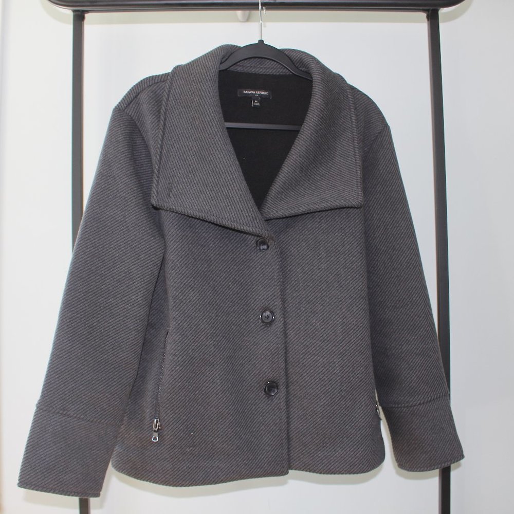 Banana Republic Brushed Twill Moto Jacket